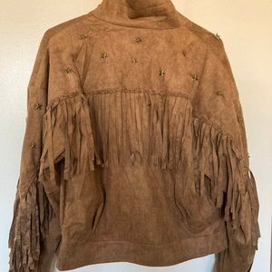 Kittenish Texas Babe brown fringe jacket